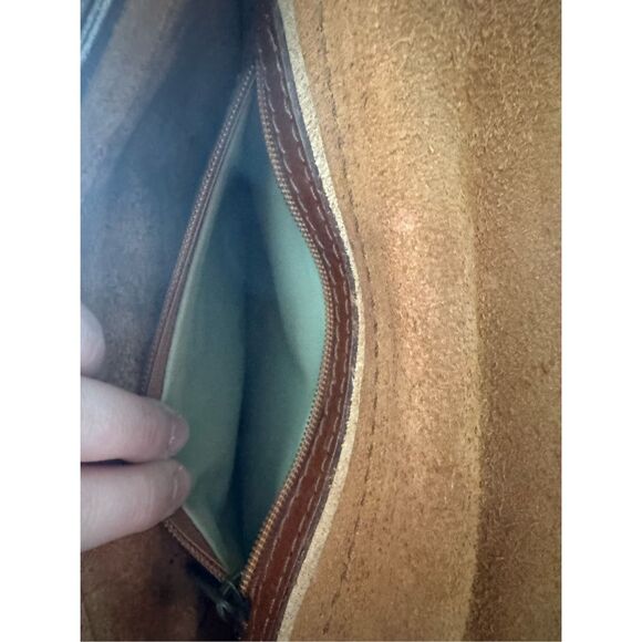 Vintage Leather Brown‎ Italian Italy Crossbody Bag Boho Western - Picture 5 of 10
